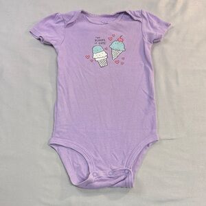 Carter's - 2T Purple Ice Cream Short sleeve Bodysuit Onesie